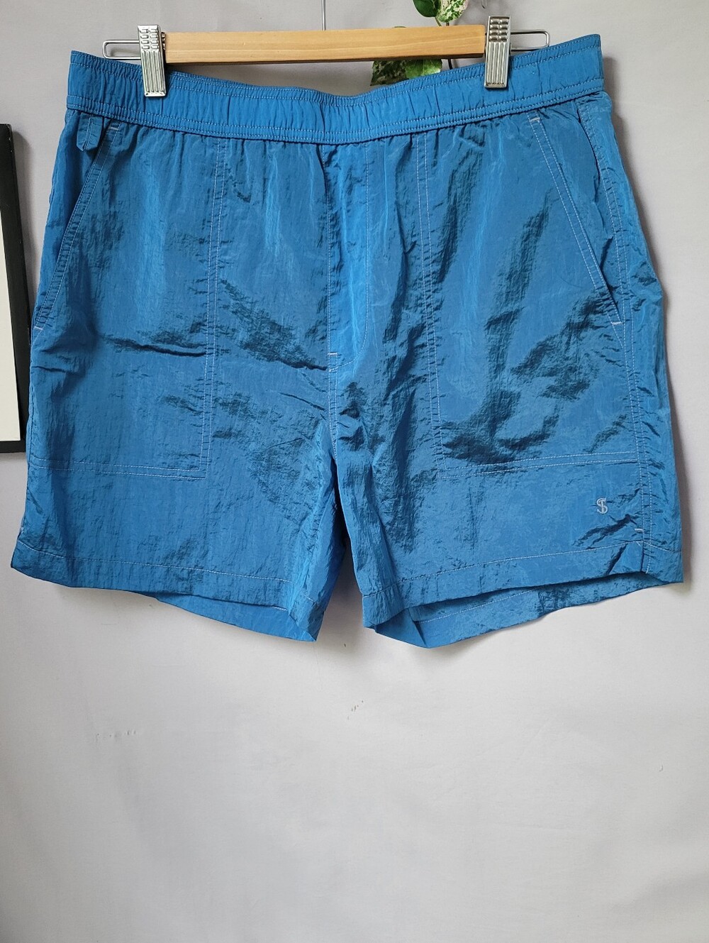 Todd Snyder Nylon Swim Short Trunks Teal Blue M